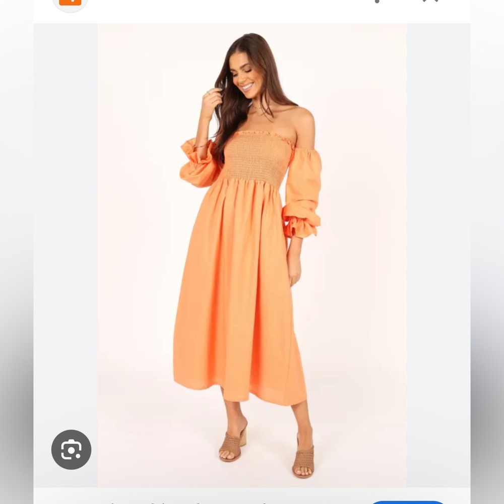 Petal and pup domenica off the shoulder midi dress